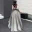 Chic / Belle Noire Robe De Bal 2021 Princesse Bretelles Spaghetti Paillettes En Dentelle Fleur Noeud Sans Manches Dos Nu Longue Promo Robe De Ceremonie