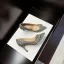 Glittrande Silver Rhinestone Paljetter Läder Brudskor 2021 9 cm Stilettklackar Spetsiga Bröllop Pumps Högklackade