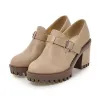 Vintage / Retro Modern / Fashion Black Street Wear Womens Boots 2021 8 cm Thick Heels Round Toe Boots High Heels