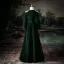 Vintage / Retro Dark Green Beading Sequins Velvet Prom Dresses 2025 A-Line / Princess V-Neck Long Sleeve Floor-Length / Long Prom Formal Dresses