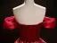 Chic / Beautiful Red Beading Pearl Sequins Printing Prom Dresses 2023 Ball Gown Off-The-Shoulder Sleeveless Backless Floor-Length / Long Prom Formal Dresses
