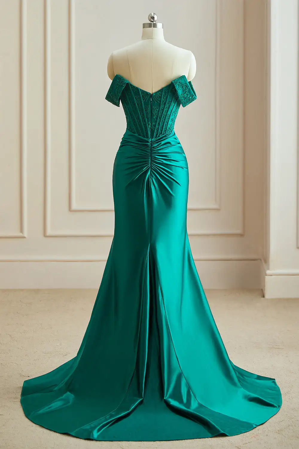 dorothy perkins green sequin dress Off the Shoulder Shiny Green Black Long Prom Dresses, Green Black Long Formal Evening Dresses, US 6 / Custom Color / No Rush main image 0