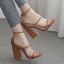 Chic / Beautiful Brown Street Wear Womens Sandals 2021 Ankle Strap 11 cm Thick Heels Open / Peep Toe Sandals High Heels