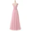 Chic / Beautiful Bridesmaid Dresses 2017 A-Line / Princess Ruffle V-Neck Sleeveless Floor-Length / Long Bridesmaid