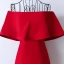 Schöne Rot Abendkleider Mermaid 2017 Off Shoulder Kurze Ärmel Knöchellänge Abend