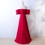 Chic / Beautiful Red Evening Dresses  2017 A-Line / Princess Strapless Backless Short Sleeve Floor-Length / Long Evening Party