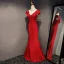 Chic / Beautiful Evening Dresses  2017 Trumpet / Mermaid Crystal V-Neck Backless Zipper Up Short Sleeve Floor-Length / Long Evening Party