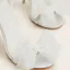 Fashion White Wedding Shoes 2021 Bow Ankle Strap 11 cm Stiletto Heels Open / Peep Toe Wedding Sandals High Heels