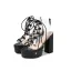 Fashion Transparent Black Street Wear Womens Sandals 2021 13 cm Thick Heels Open / Peep Toe Sandals High Heels