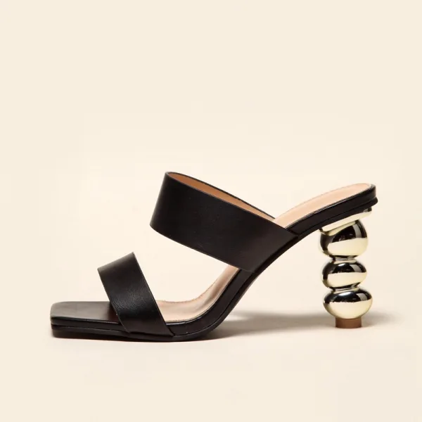 Modest / Simple Tan Casual Womens Sandals 2021 8 cm Stiletto Heels Open / Peep Toe Sandals High Heels