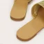 Abordable Marron Désinvolte Tresser Plate Pantoufle & Tongs 2021 Peep Toes / Bout Ouvert Chaussures Femmes