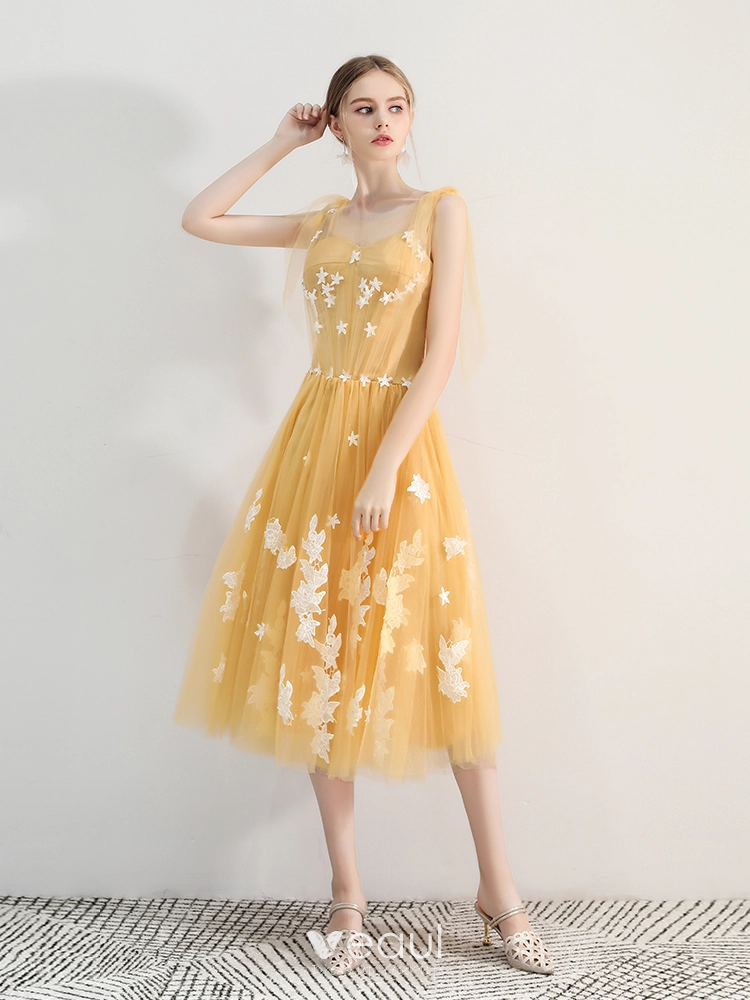 Yellow homecoming dresses 2018 hotsell