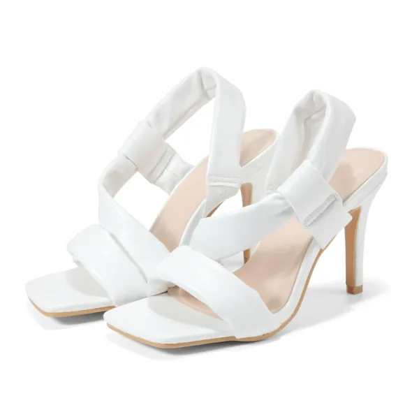 Enkla Casual Grön Sandaler Dam 2021 Ankelband 10 cm Stilettklackar Peep Toe Sandaler Högklackade