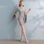 Amazing / Unique Party Dresses 2017 Sheath / Fit Beading Rhinestone Scoop Neck Long Sleeve Short Formal Dresses