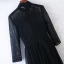 Chic / Beautiful Black Evening Dresses  2017 A-Line / Princess Lace Beading Crystal High Neck Long Sleeve Ankle Length Formal Dresses