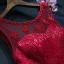 Schöne Rot Abendkleider 2017 Mermaid Mit Spitze Pailletten Perlenstickerei Rundhalsausschnitt Rückenfreies Ärmellos Lange Festliche Kleider