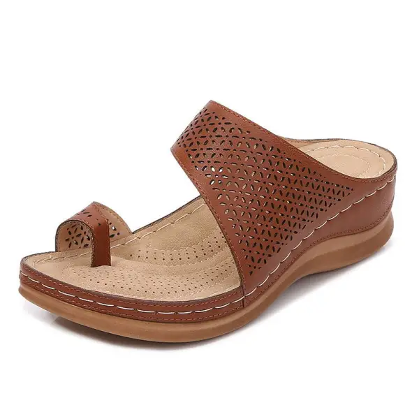 Böhmen Khaki Durchbohrt Flache Strand Sandalen Damen 2021 Freizeit Peeptoes Sandaletten