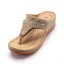 Bohemia Beige Beach Casual Rhinestone Slipper & Flip flops 2021 Open / Peep Toe Flat Womens Sandals