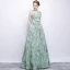 Chic / Belle Robe De Soirée 2017 Princesse Métal Ceinture Encolure Dégagée Longue Robe De Ceremonie