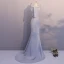 Chic / Belle Robe De Soirée 2017 Trompette / Sirène En Dentelle Fleur Perlage Paillettes Encolure Dégagée Sans Manches Train De Balayage Robe De Ceremonie