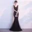 Chic / Beautiful Evening Dresses  2017 Trumpet / Mermaid Lace Sequins Backless V-Neck Sleeveless Floor-Length / Long Formal Dresses