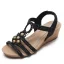 Vintage / Originale Marron Vacances Plage Tresser Sandales Femme 2021 5 cm Compensées Peep Toes / Bout Ouvert Sandales Talons Hauts