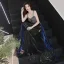 Modern / Fashion Black Evening Dresses  2018 A-Line / Princess Beading Sequins Spaghetti Straps Backless Sleeveless Floor-Length / Long Formal Dresses
