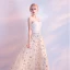 Élégant Champagne de retour Robe De Graduation 2017 Princesse Étoile V-Cou Dos Nu Sans Manches Thé Longueur Robe De Ceremonie