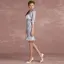 Chic / Beautiful Silver 2 Piece Mother Of The Bride Dresses 2018 Strapless 1/2 Sleeves Knee-Length Wedding Party Dresses