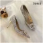 Scintillantes Champagne Soirée Perle Faux Diamant Escarpins 2021 Cuir Paillettes 8 cm Talons Aiguilles À Bout Pointu Escarpins Talons Hauts