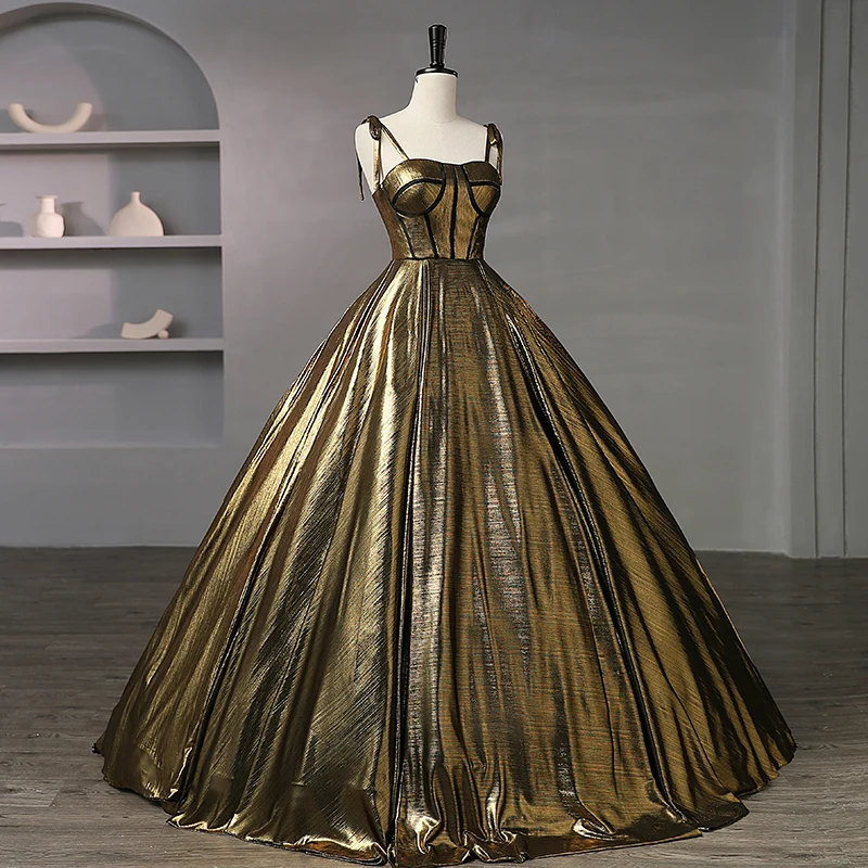 slim fit dress slacks Long Gold Sequin Black A-line Ball Gown Sparkly Formal Prom Dress, PD1 –  AlineBridal