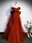 Vintage / Retro Royal Blue Satin Prom Dresses 2024 Trumpet / Mermaid Off-The-Shoulder Sleeveless Backless Bow Floor-Length / Long Formal Dresses