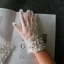 Ivory Beading Lace Pearl Tulle Wedding Chic / Beautiful 2020 Accessories Bridal Gloves