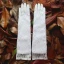 Modest / Simple White Bridal Gloves 2020 Lace Tulle Prom Wedding Accessories