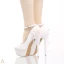 Weiß Freizeit PU Applikationen Perle Hochhackige Stilettos 14 cm Pumps Mode 2017 Brautschuhe