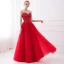 Sparkly Rød Ballkjoler 2017 Prinsesse Uten Ermer Fantastiske / Unike Kjæreste Ryggløse Beading Paljetter Lange Tyll Formelle Kjoler