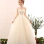 Amazing / Unique Champagne Wedding 2017 A-Line / Princess Organza High Neck Heart-shaped Backless Beading Wedding Dresses