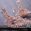 Schöne Pink Brautschmuck 2017 Metall Perlenstickerei Kristall Strass Hochzeit Ball Brautaccessoires