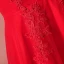 Schöne Rot Übergröße Abendkleider 2018 A Linie V-Ausschnitt Spitze Sommer Gekreuzte Träger Applikationen Rückenfreies Perlenstickerei Strass Abend Festliche Kleider