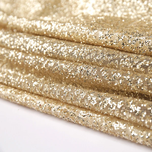 Bling Bling Gold Champagne Floor-Length / Long Evening Dresses 2018 A-Line / Princess Tulle Beading Sequins Strapless Prom Dresses