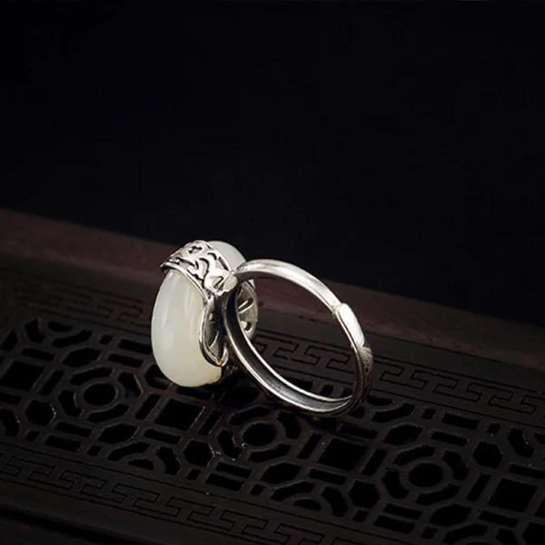 Klassisk Elegant Sølv Håndlaget Fred Håp Ringe Agate Aften Ringer 2019 Tilbehør