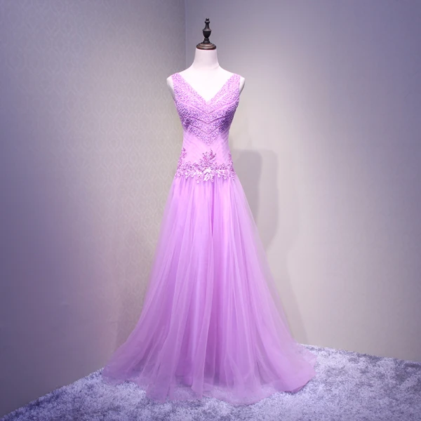 Schöne Himmelblau Abendkleider 2017 A Linie V-Ausschnitt Organza Pailletten Applikationen Rückenfreies Abend Festliche Kleider