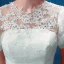 Schöne Weiß Hochzeit 2018 Spitze U-Ausschnitt A Linie Perlenstickerei Applikationen Rückenfreies Brautkleider