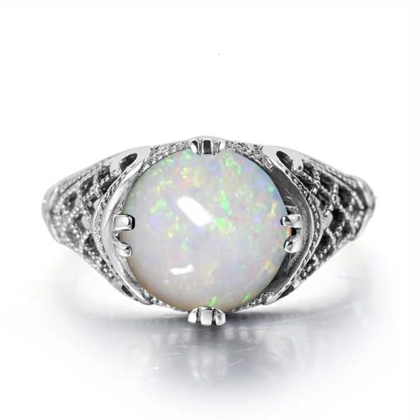 Simple Argenté Anneaux 2019 Cristal Damassée Lune Foi Plaqué argent Église Accessorize Bague