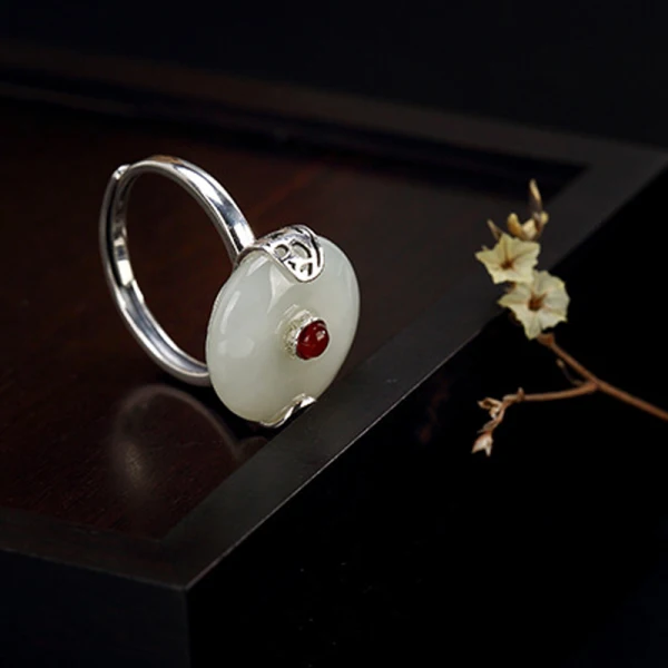 Klassisk Elegant Sølv Håndlaget Fred Håp Ringe Agate Aften Ringer 2019 Tilbehør