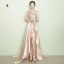 Schöne Glitzernden Champagner Abendkleider 2017 A Linie Bandeau Rückenfreies Strass Pailletten Polyester Abend Partykleider