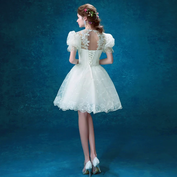 Schöne Weiß Hochzeit 2018 Spitze U-Ausschnitt A Linie Perlenstickerei Applikationen Rückenfreies Brautkleider