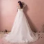 Chic / Belle Ivoire Grande Taille Robe De Mariée 2018 Princesse V-Cou Lacer Tulle Fermeture éclair Appliques Dos Nu Perlage Paillettes Mariage