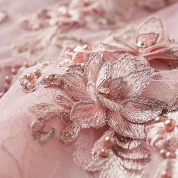 Amazing / Unique Blushing Pink Floor-Length / Long Prom Dresses 2018 Lace-up Tulle Appliques Backless Beading Strapless Ball Gown Formal Dresses