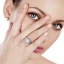 Simple Argenté Anneaux 2019 Cristal Damassée Lune Foi Plaqué argent Église Accessorize Bague